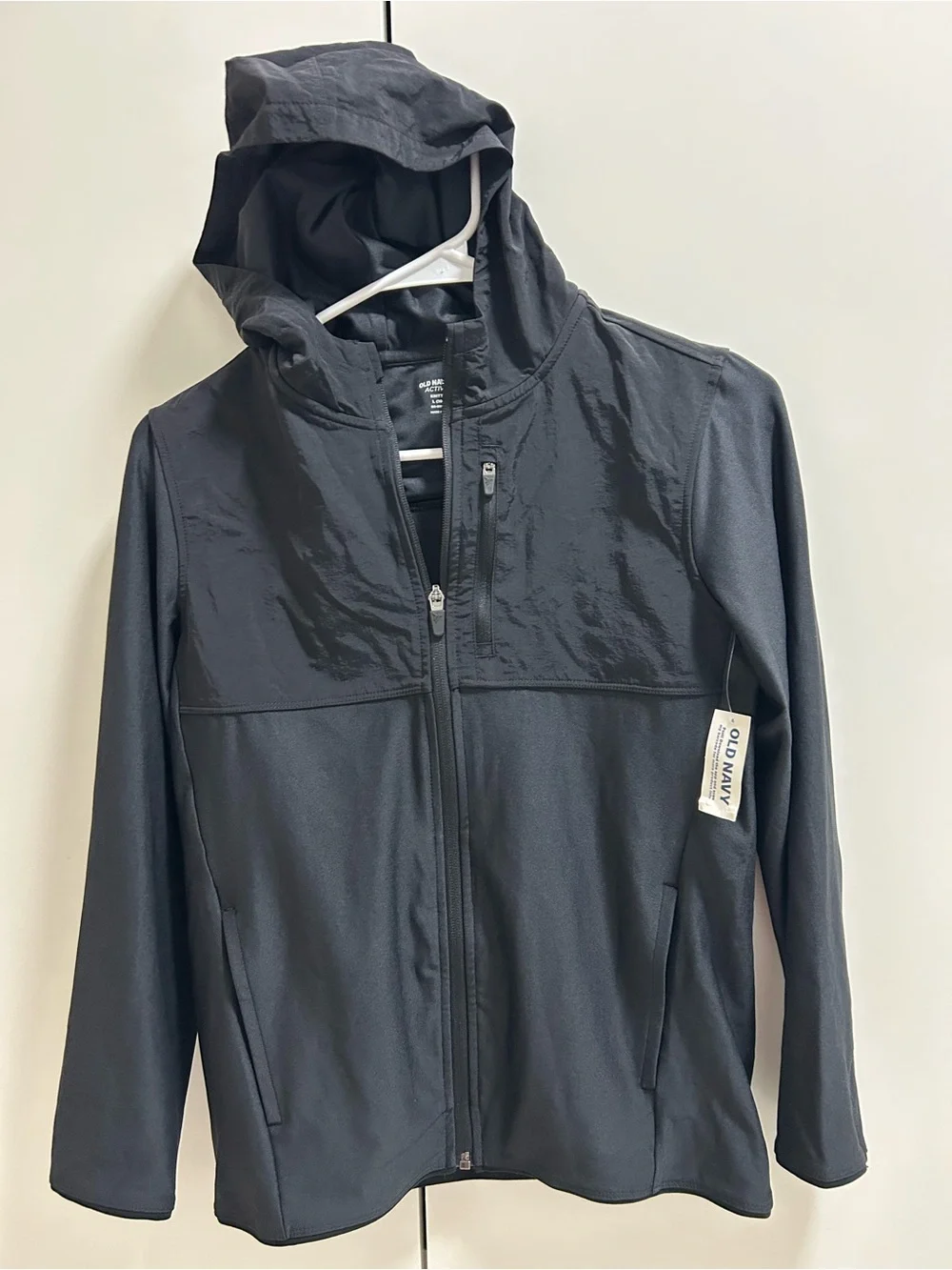 Old Navy Black Hooded Utility Jacket